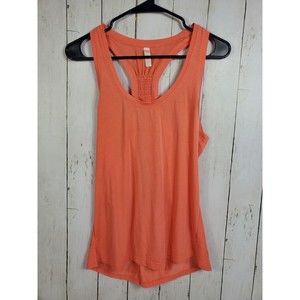 Lucy Tank Top Racerback Sleeveless Women's Small Orange Gym Workout Shirt